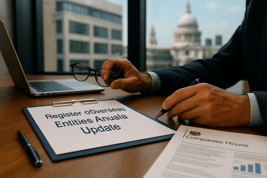 Overseas entity update statement