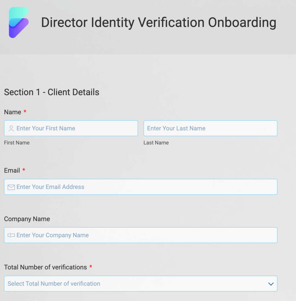 Easy onboarding form